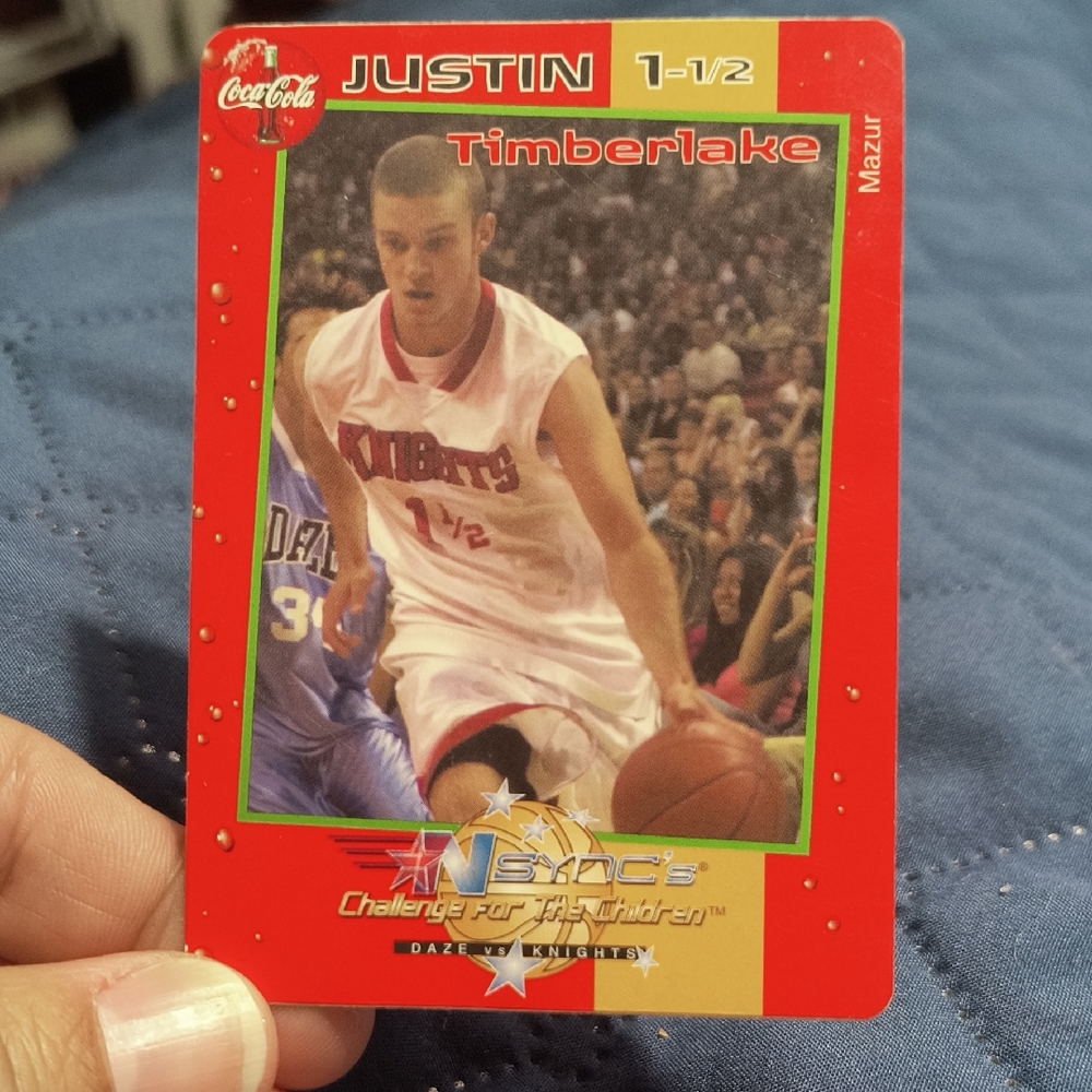 Justin Timberlake Coca Cola Red Basketball Trading Card